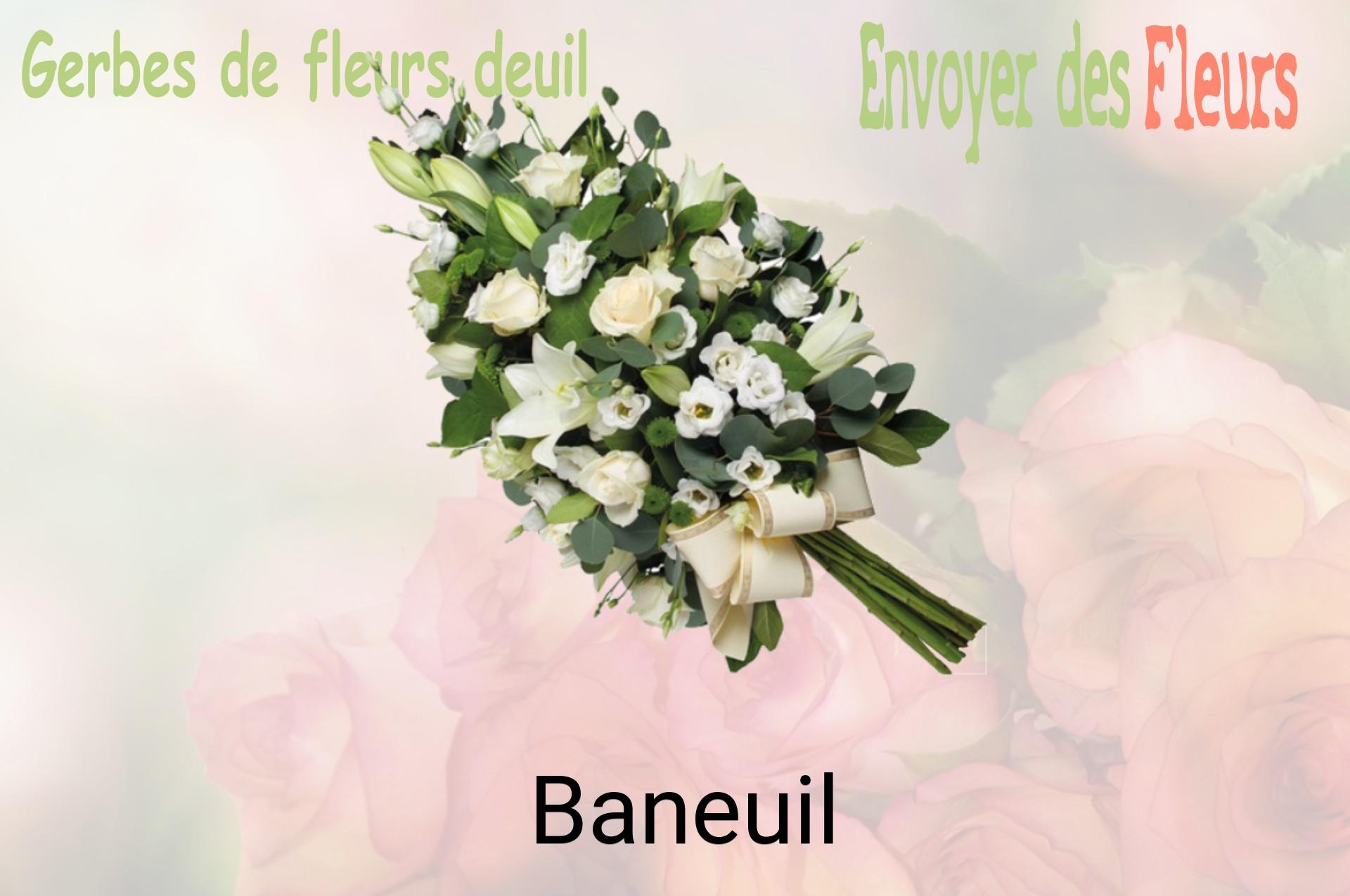 Gerbe de fleurs de deuil livrée à Baneuil